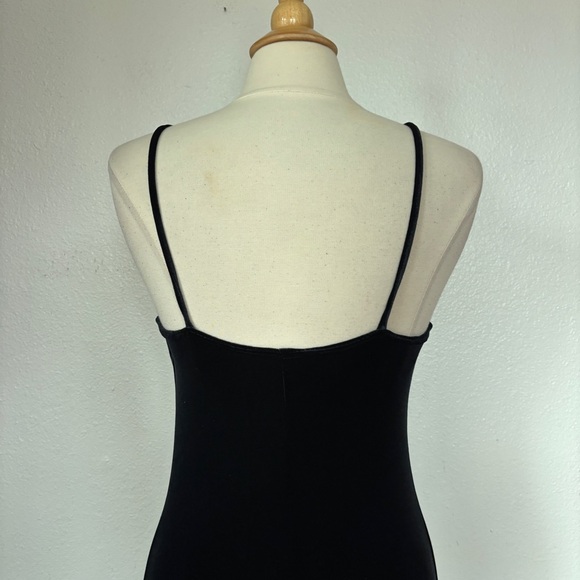 Vintage 90s Black Velvet Goth Witchy Maxi Dress - Picture 6 of 12